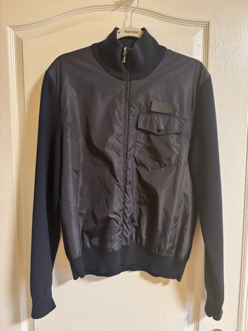 Prada Mens Zip-Up Knit Sweater Size 48